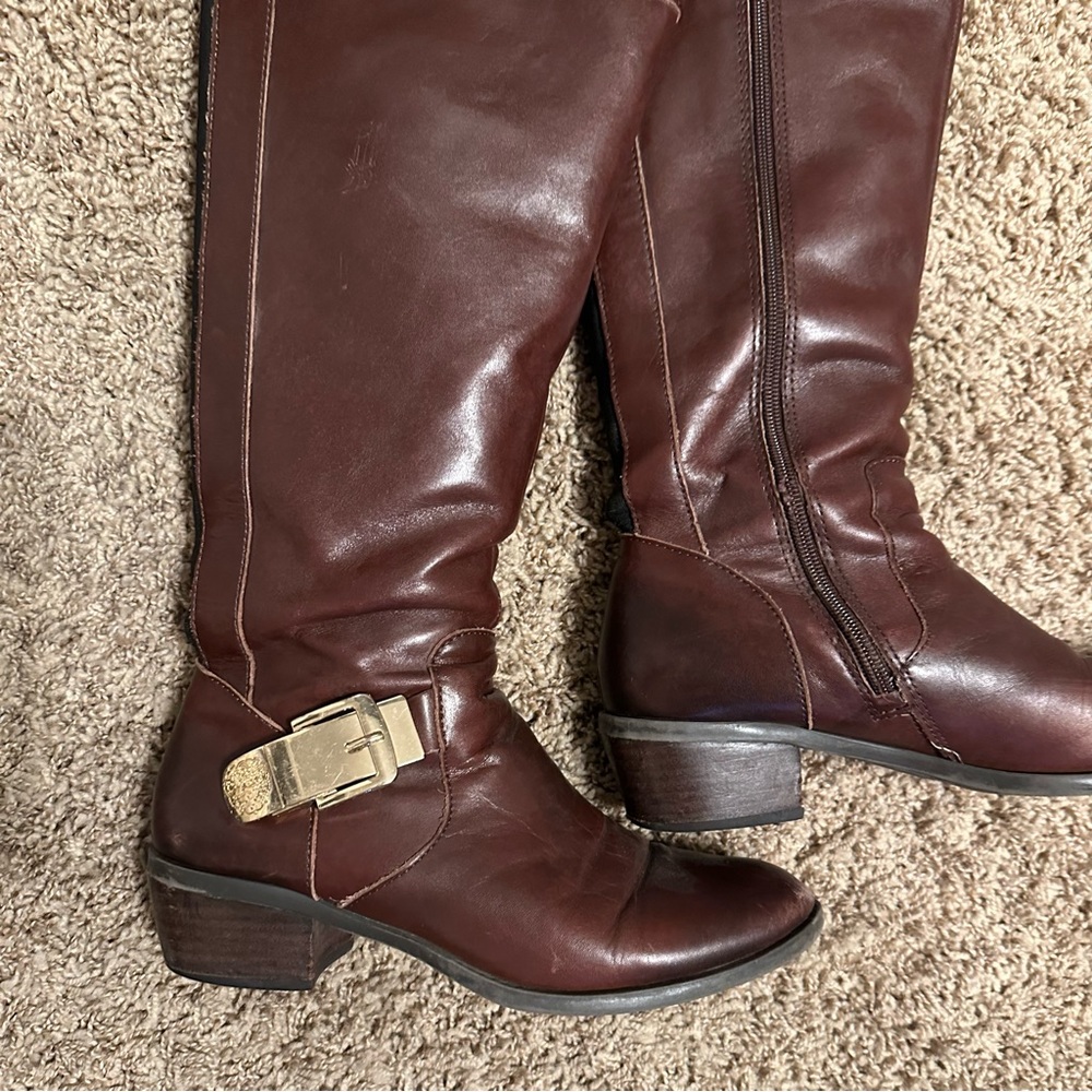 Vince Camuto Brown Leather Boots - Picture 2 of 5